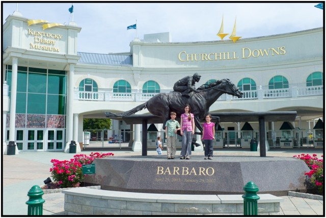 Entrance, with life-size bronze of Barbaro