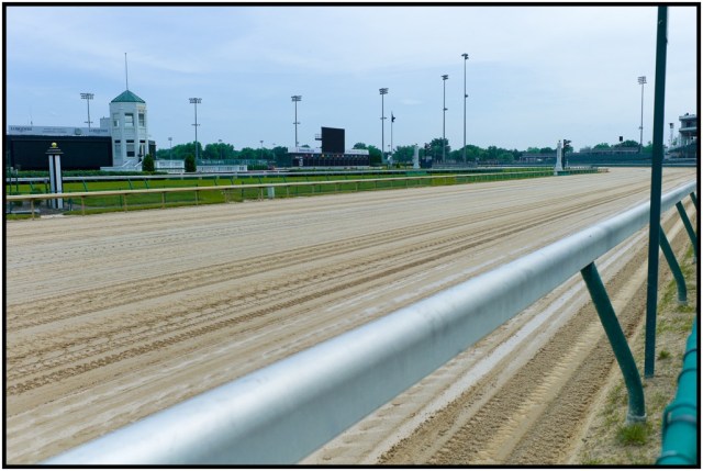 The track is meticulously managed sand.