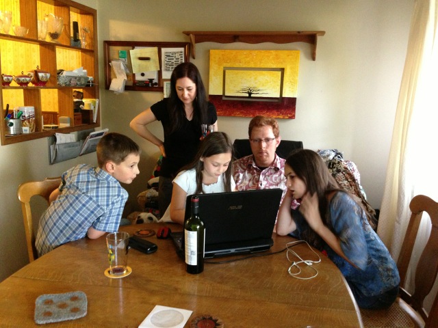 Josie showing some of her favorite YouTube videos to Charlie.