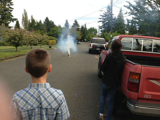 Charlie giving us a brief preview of a huge Fireworks show he has planned for his family this 4th.