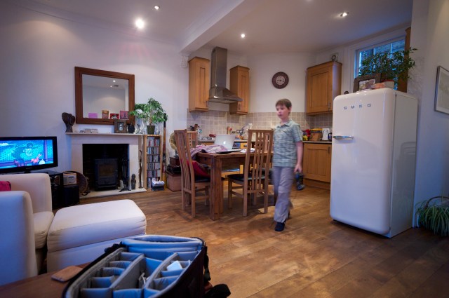 Main floor; kitchen and living room