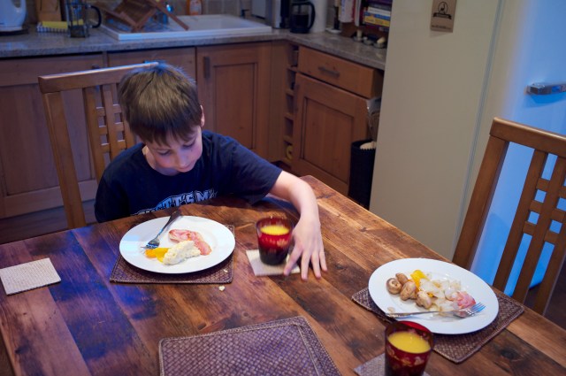 Finally got the breakfast routine worked out.
