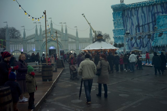Cold, grey day.