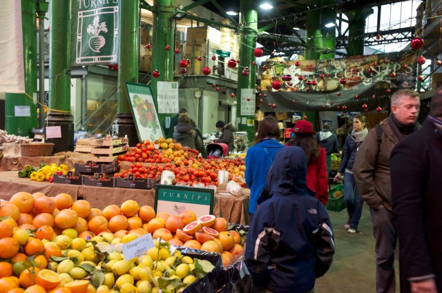 One of the only open stalls.  Holden wanted to buy grapefruits,  but nobody was willing to carry them around all day.